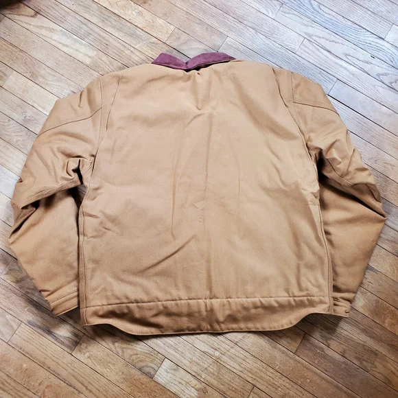 NWT Carhartt Men's Jacket with Brown Collar - Picture 2 of 4